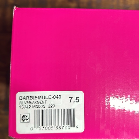 Aldo X Barbie Mule Silver Heels Rhinestone Embellished Rare Collector In Box 7.5 - Picture 16 of 16